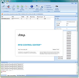 ubisys RFID Control Center Software